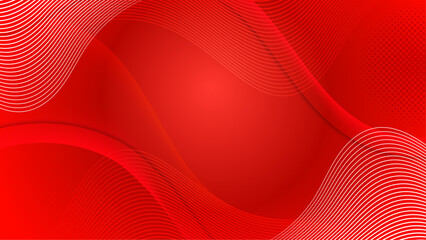 Abstract background with sun rays, wavy pattern and grunge elements in saturated red. Great for autumn themes. No transparencies.