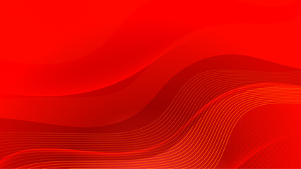 Red Abstract Vector Background. Wave Background. Vector Illustration