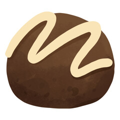 chocolate cake isolated on white