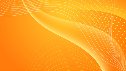 Abstract modern orange gradient waves overlap background with copy space for text. Minimal concept. Vector illustration