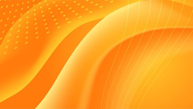 Minimal orange geometric background. Dynamic shapes composition.