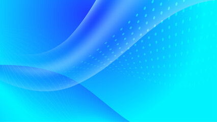 Abstract modern blue gradient waves overlap background with copy space for text. Minimal concept. Vector illustration