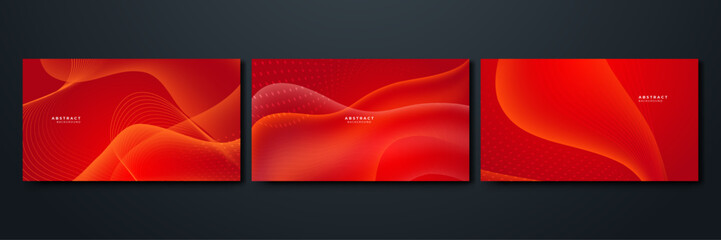 Abstract red wave background. Dynamic shapes composition. Modern template design for covers, brochures, web and banners.