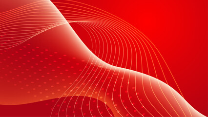 Abstract red waves geometric background. Modern background design. gradient color. Fluid shapes composition. Fit for presentation design. website, banners, wallpapers, brochure, posters