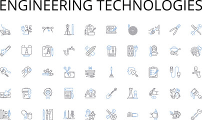 Engineering technologies line icons collection. Home, Refuge, Abode, Domicile, Housing, Dwelling, Residence vector and linear illustration. Haven,Asylum,Lodging outline signs set Generative AI
