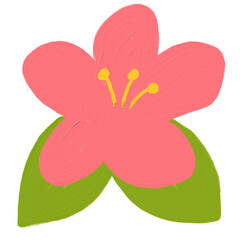 cute flower doodle isolated on white background