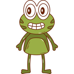 Cute Frog Illustration Vector