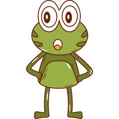 Cute Frog Illustration Vector