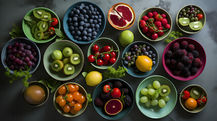 Obraz na płótnie Canvas Fruit knolling images | Generative AI