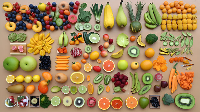Fruit knolling images | Generative AI
