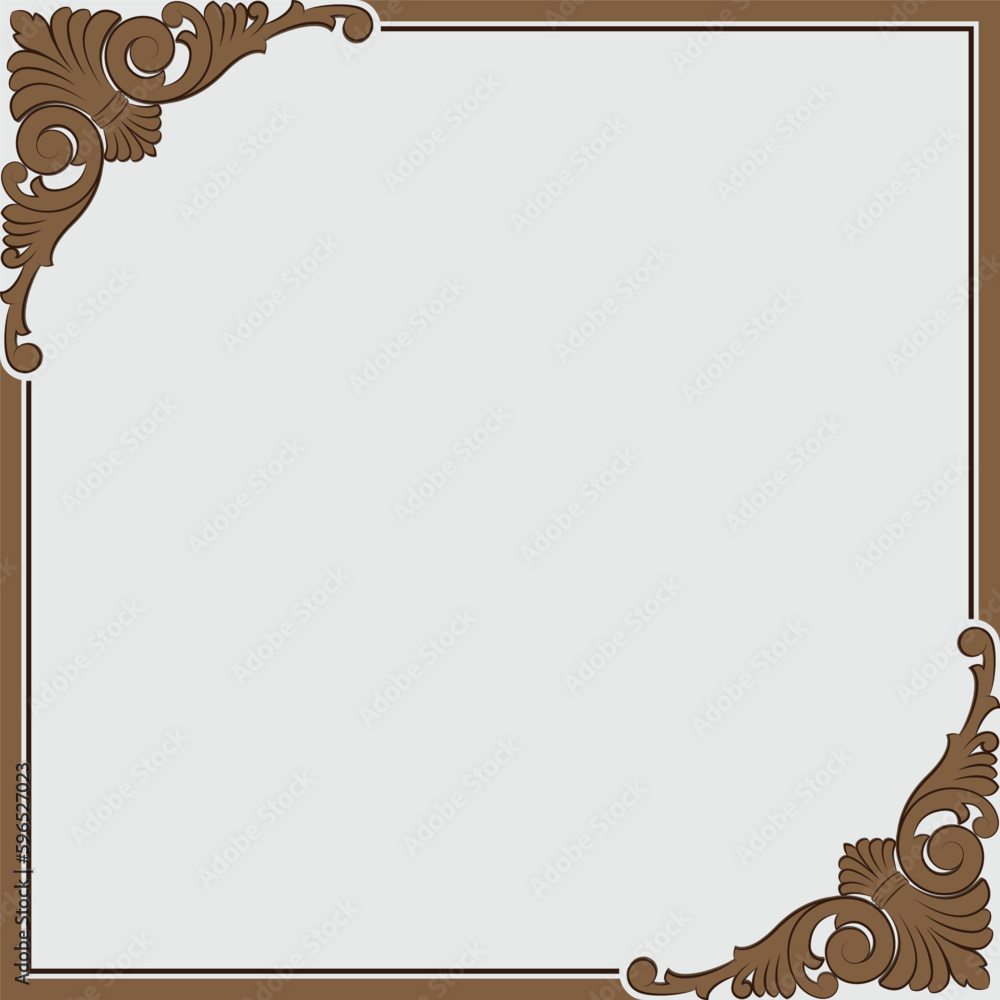 Poster retro graphic ornament. floral design element