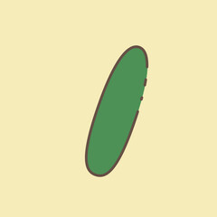 flat icon on stylish background cucumber in the form of a circle