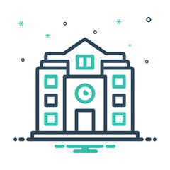 Obraz premium Mix icon for hs school 