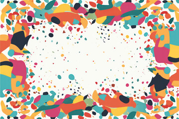 Fototapeta premium Party Perfect: How to Use a Colorful Confetti Border Frame to Spruce Up Your Decor AI Generated