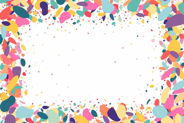 Party Perfect: How to Use a Colorful Confetti Border Frame to Spruce Up Your Decor AI Generated