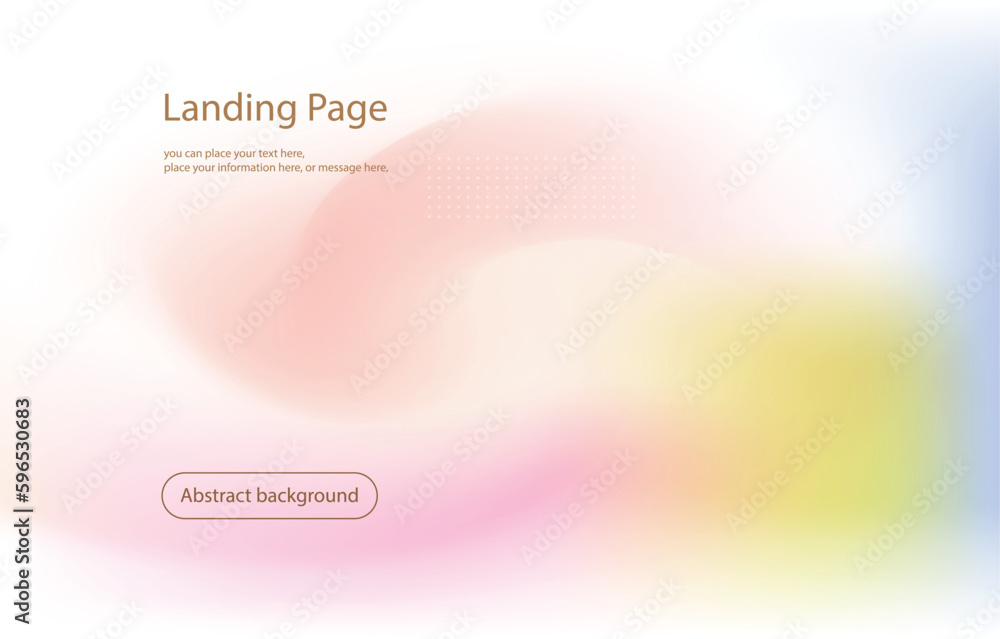 Aufkleber abstract landing page liquid vector illustration background for your landing page design. minimal ba