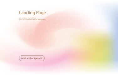 Abstract landing page liquid vector illustration background for your landing page design. Minimal background for for website designs.