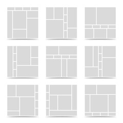 Moodboard template. Photo collage layout. Minimalist Moodboard.