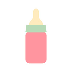 Baby milk bottle icon isolate on white background.