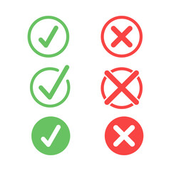 Obraz premium Check Mark icon set isolate on white background.