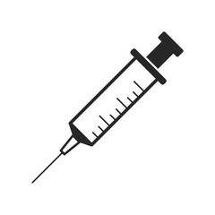 Syringe icon isolate on white background.