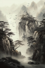 Chinese ink painting