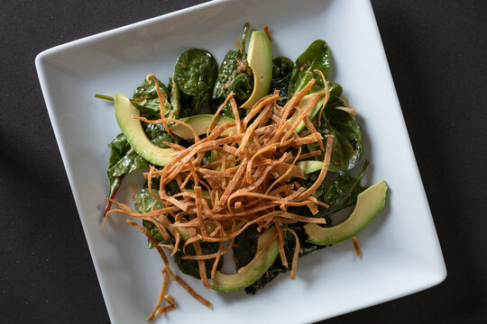 Salad With Avocado And Tortilla Strips