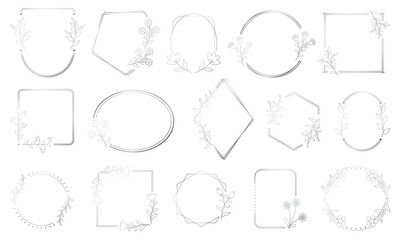 Floral templates for Invitation cards. Flower wedding invitation.