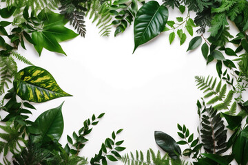 Free photos of green plant leaf frame background
