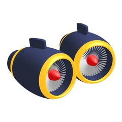 Turbo jet plane engine