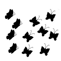 Group of butterflies vector illustration 