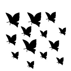 Group of butterflies vector illustration 