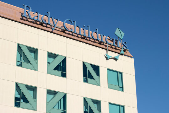 San Diego, CA, USA - May 14, 2022: Rady Children's Hospital in San Diego, California.