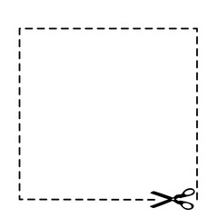 Scissor cut line vector 