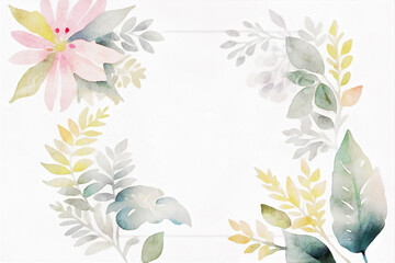 Fototapeta na wymiar Beautiful Watercolor Flower Wedding Illustrations of Various Flowers