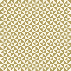 Geometric vector pattern with golden triangles. Geometric modern ornament. Seamless abstract background