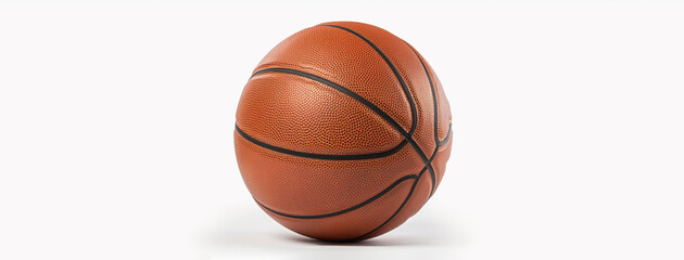 This is a real image of the New Standard Basketball captured against a white background in a studio light setup. generative AI.