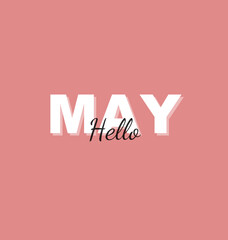 Peach White Hello MAY 