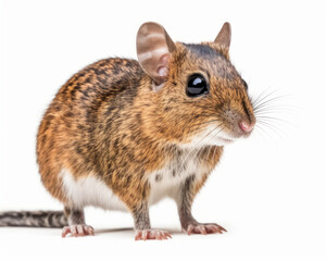 Fototapeta premium photo of elephant shrew isolated on white background. Generative AI