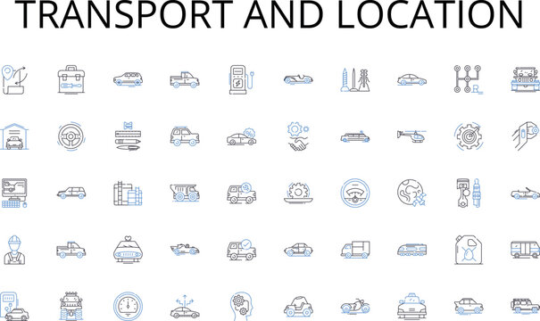 Transport and location line icons collection. Hiking, Running, Painting, Singing, Dancing, Cooking, Reading vector and linear illustration. Writing,Knitting,Yoga outline signs set Generative AI