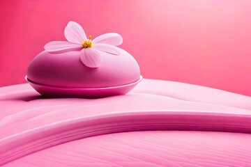 Soap - spa, beauty procedures and skin care concept with pink background