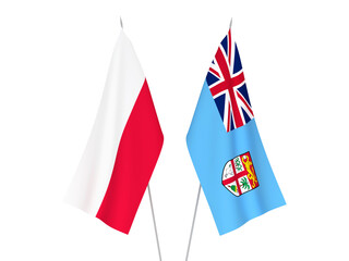 Republic of Fiji and Poland flags