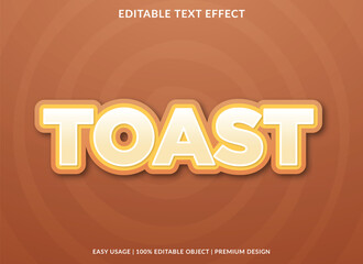 toast text effect template business logo and brand editable vector