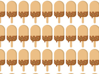 Colorful ice cream dessert pattern vector. Summer vector design.
