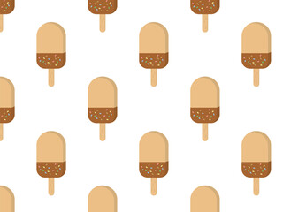 Colorful ice cream dessert pattern vector. Summer vector design.