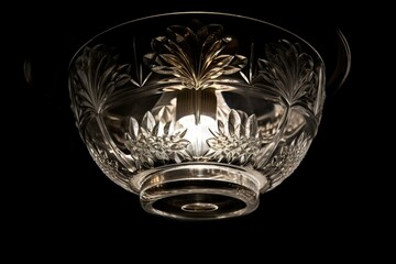 Transparent cut-out of ceiling lamp. Generative AI