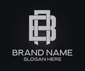 minimalist initial letters monogram, urban clothing brand logo
