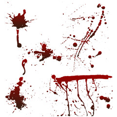 Happy Halloween elements with blood stains