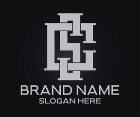 minimalist initial letters monogram, urban clothing brand logo