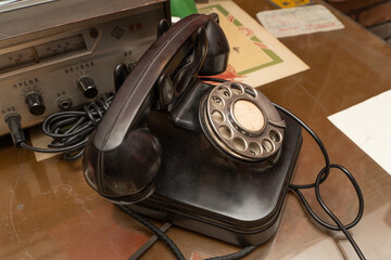 Retro Vintage Telephone Dial Telephone Old Communication Equipment
